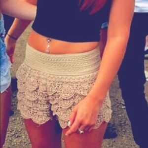 Lace Flare Shorts (XS)